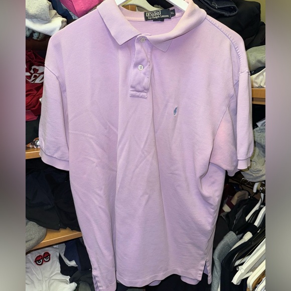 Vintage Y2K Polo Ralph Lauren Purple/Pink Polo Shirt Rare Preppy - Picture 2 of 5
